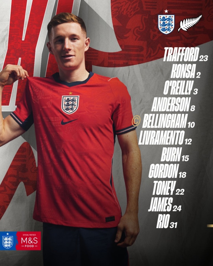 图赫尔半场换11人 英格兰练兵1-0新西兰